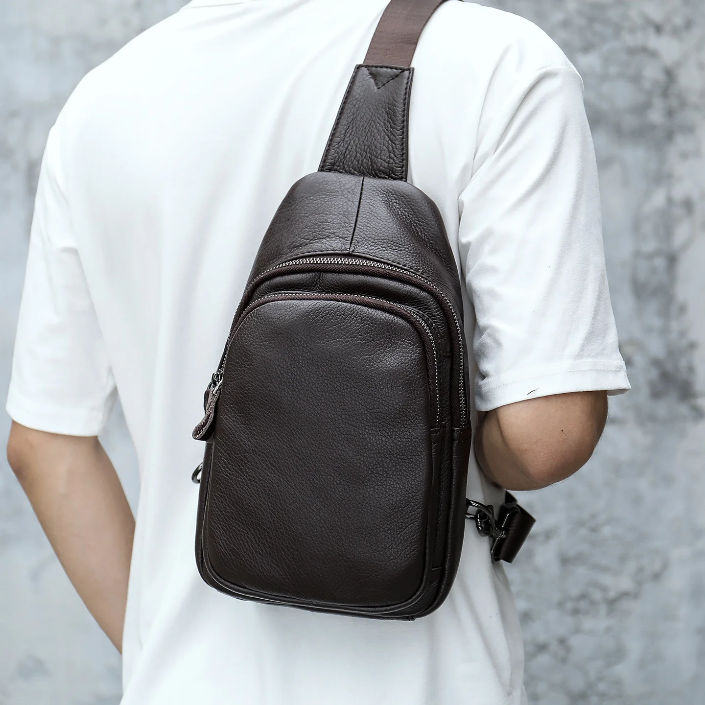 leather-chest-bag-men's-casual-style-spring-summer-new-arrival-fashionable-crossbody-small-bag-vintage-cowhide-suede-material