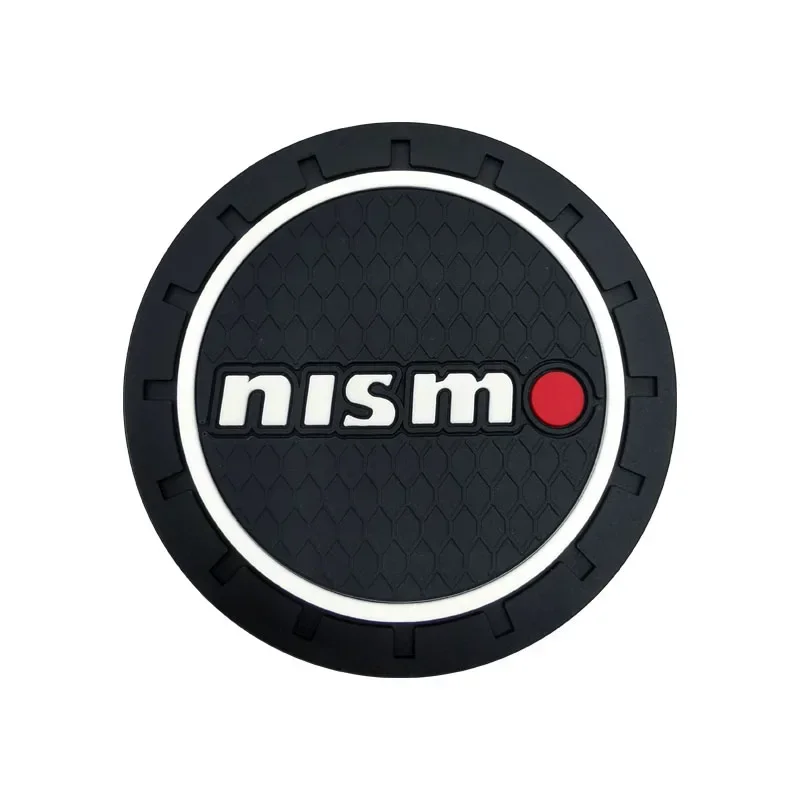 Car Logo Coaster Water Cup Seat Cushion Anti Slip Pad For Nismo Nissan Emblem R34 GTR Tiida Sylphy Teana Note X-trail 1 2 Qashqa