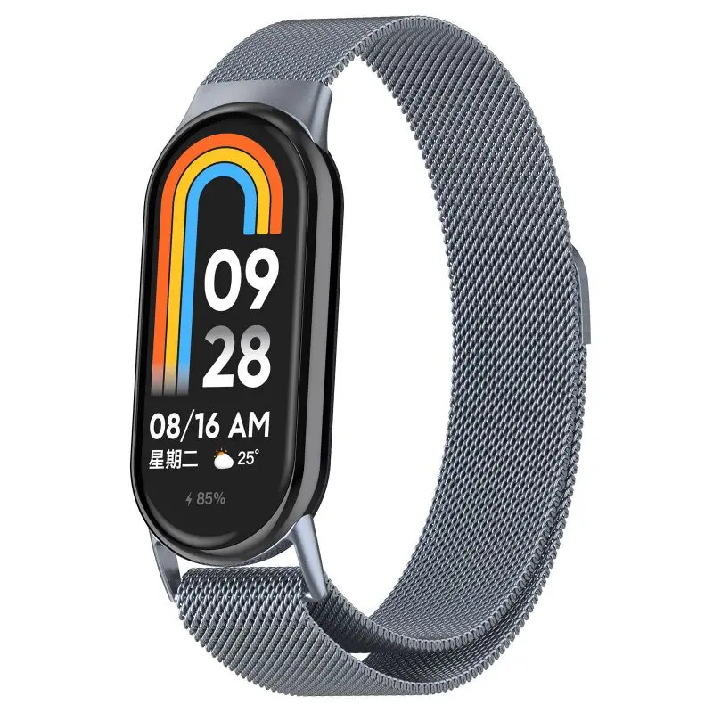 Edelstahlarmband für Xiaomi Mi Band 10 9 8 Smart Watch Milanese Wirst Loop Magnetarmband für Mi Band 10 9 8NFC Armband – Detail 14