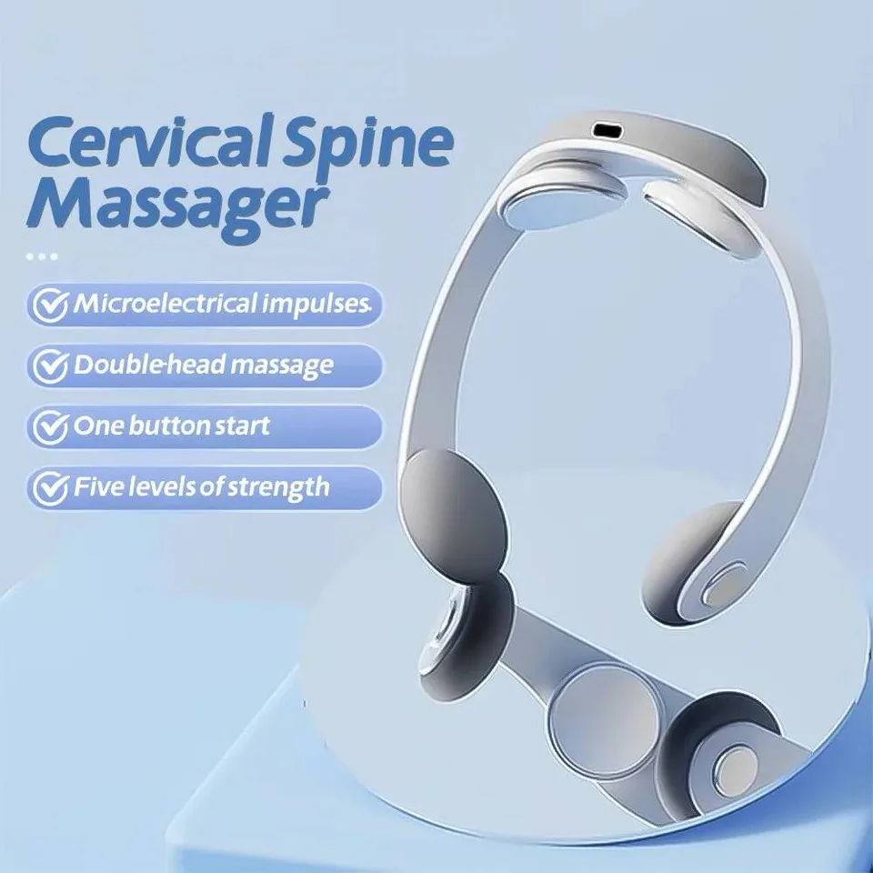 

Mini Neck Massage Apparatus Portable Practical Pulse Neck Muscle Pain Relief Massager Therapy Function Shoulder Cervical Massage