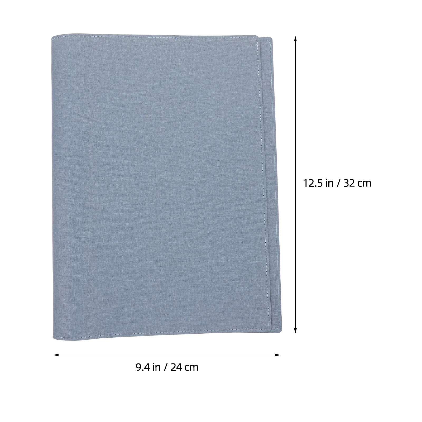 Capa para notebook pu, pasta portátil, clipe ajustável, recarregável, folhas soltas, adequada para estudantes e escritório