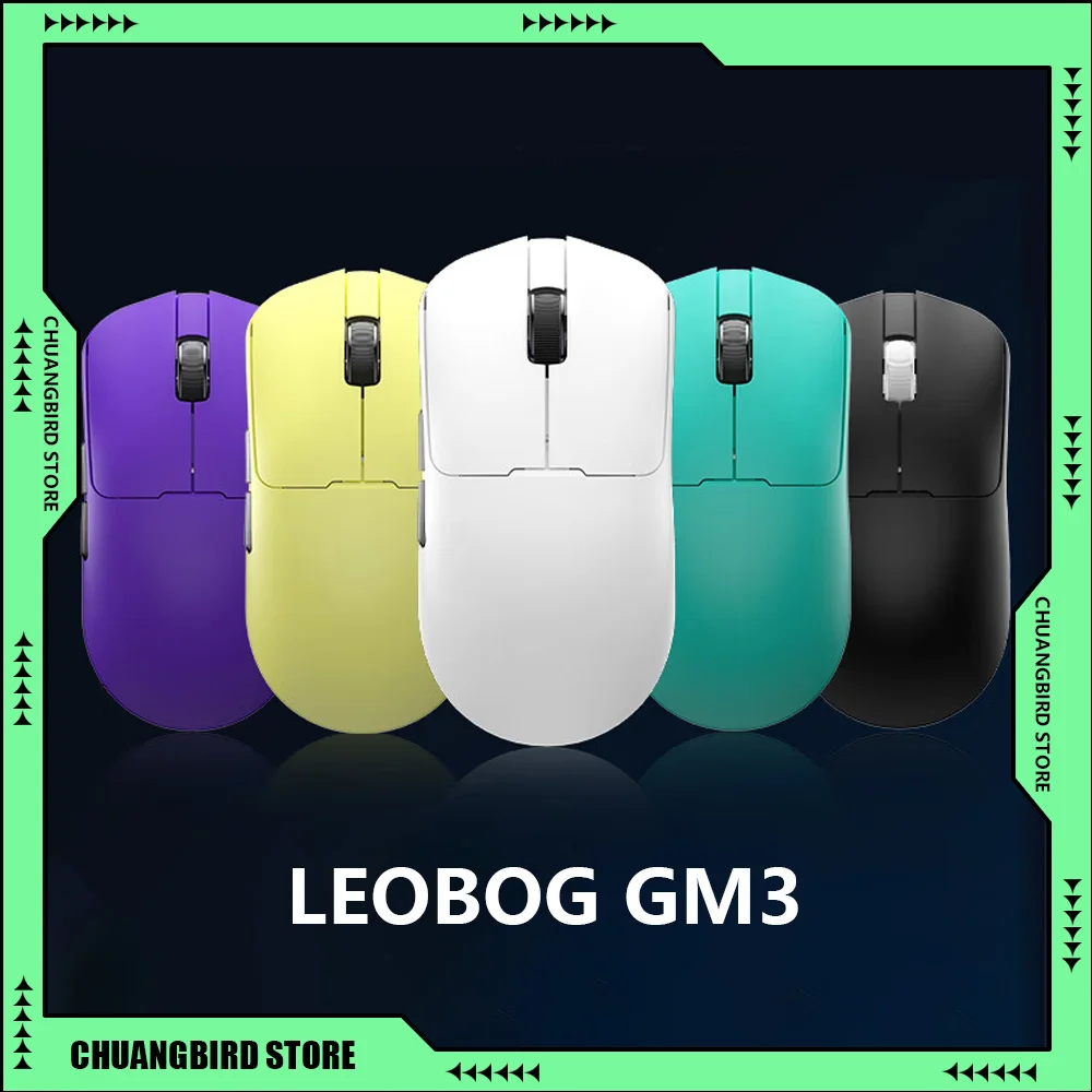 

LEOBOG GM3 Tri-mode Wireless Buletooth E-sport Gaming Mouse 10000DPI PAW3311 Lightweight Low Latency Ergonomics Custom PC Gaming