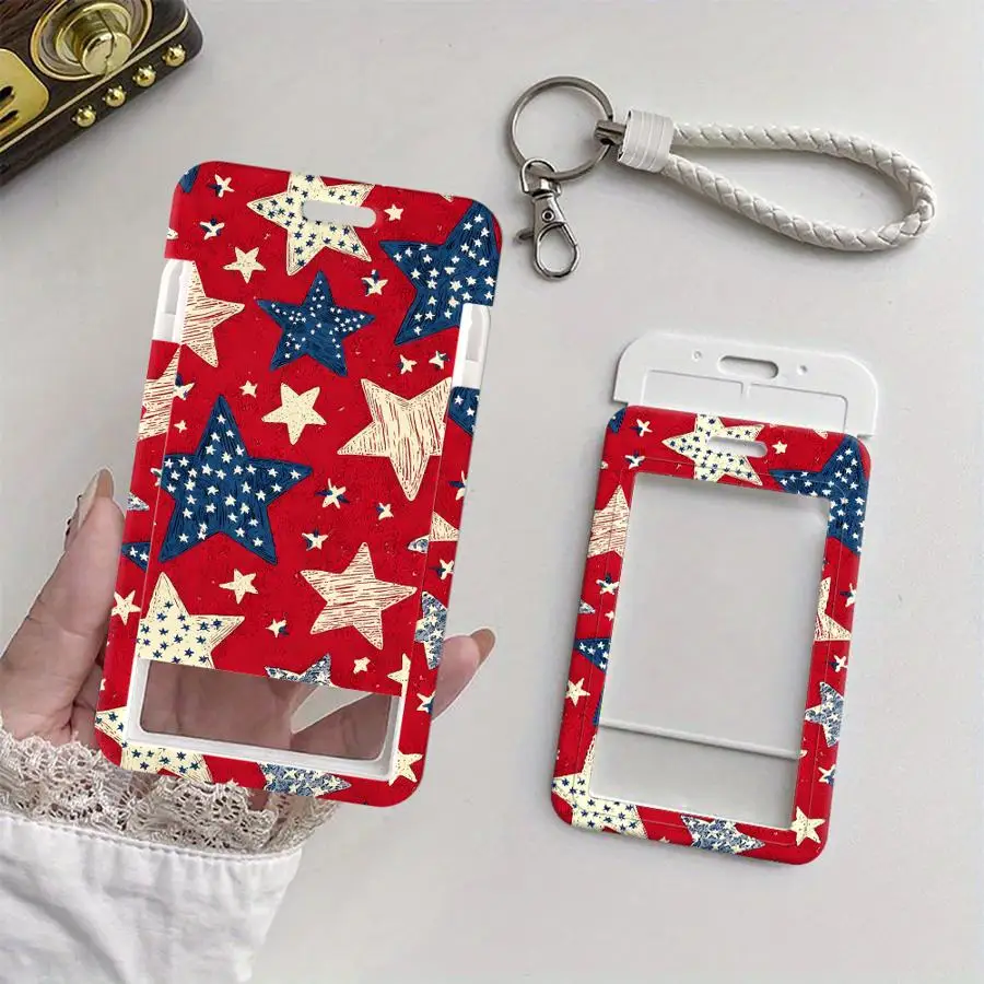 

Five-Pointed Star 1Pc Card Holder Retractable Credit Card Holders Holders Child Bus with lanyard Bank ID Badge Cover Case