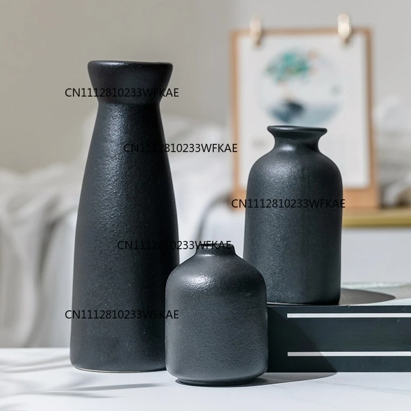 European flower arrangement ceramic vase, living room home desktop decoration flower matte dried flower device