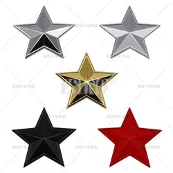 Car Styling 3D Five-pointed Star Decorative Metal Alloy Adhesive Emblem Trunk Badge Fender Sticker Body Decal Car Accessory