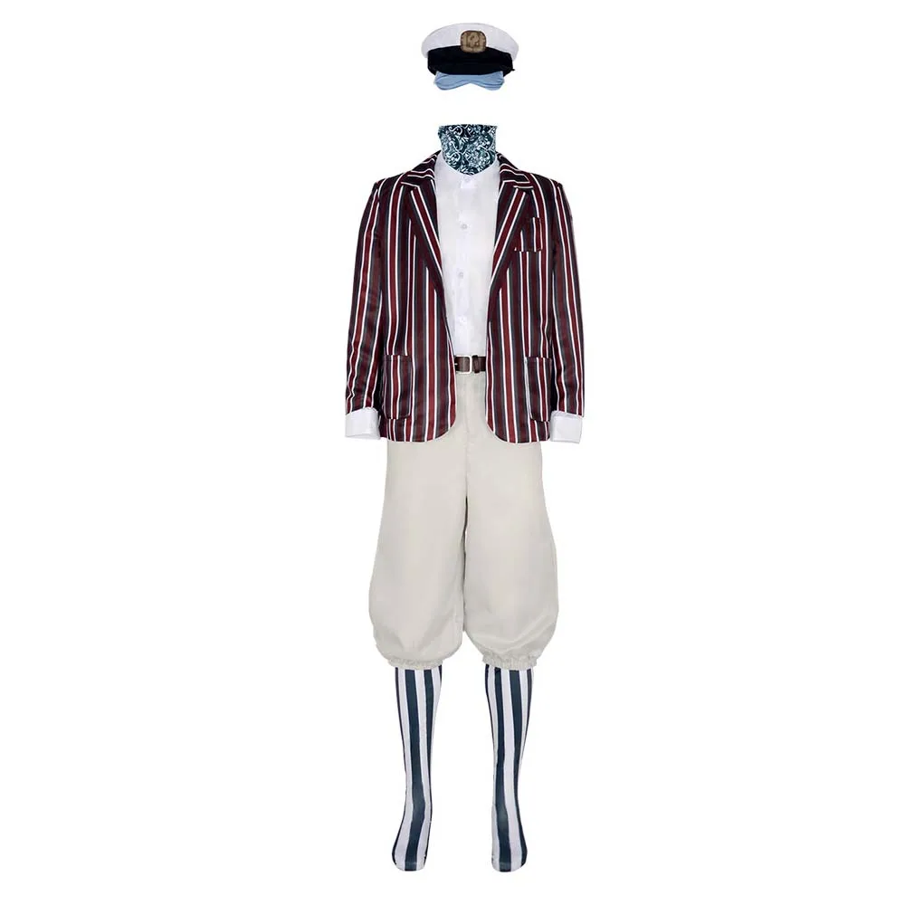Vestir fiesta hombres adultos rayas oscuras Oompa-Loompa Cosplay disfraz de juego de rol