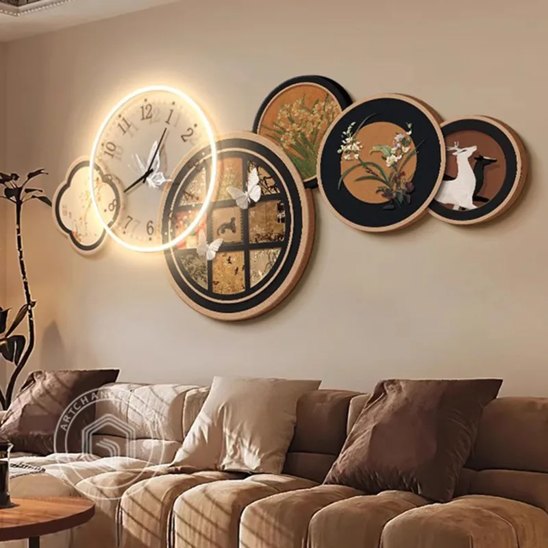Modern Art Mural Wall Clocks Luxury Large Living Room Restaurant Wall Watch Fashion Big Size Relogio De Parede Home Decoration