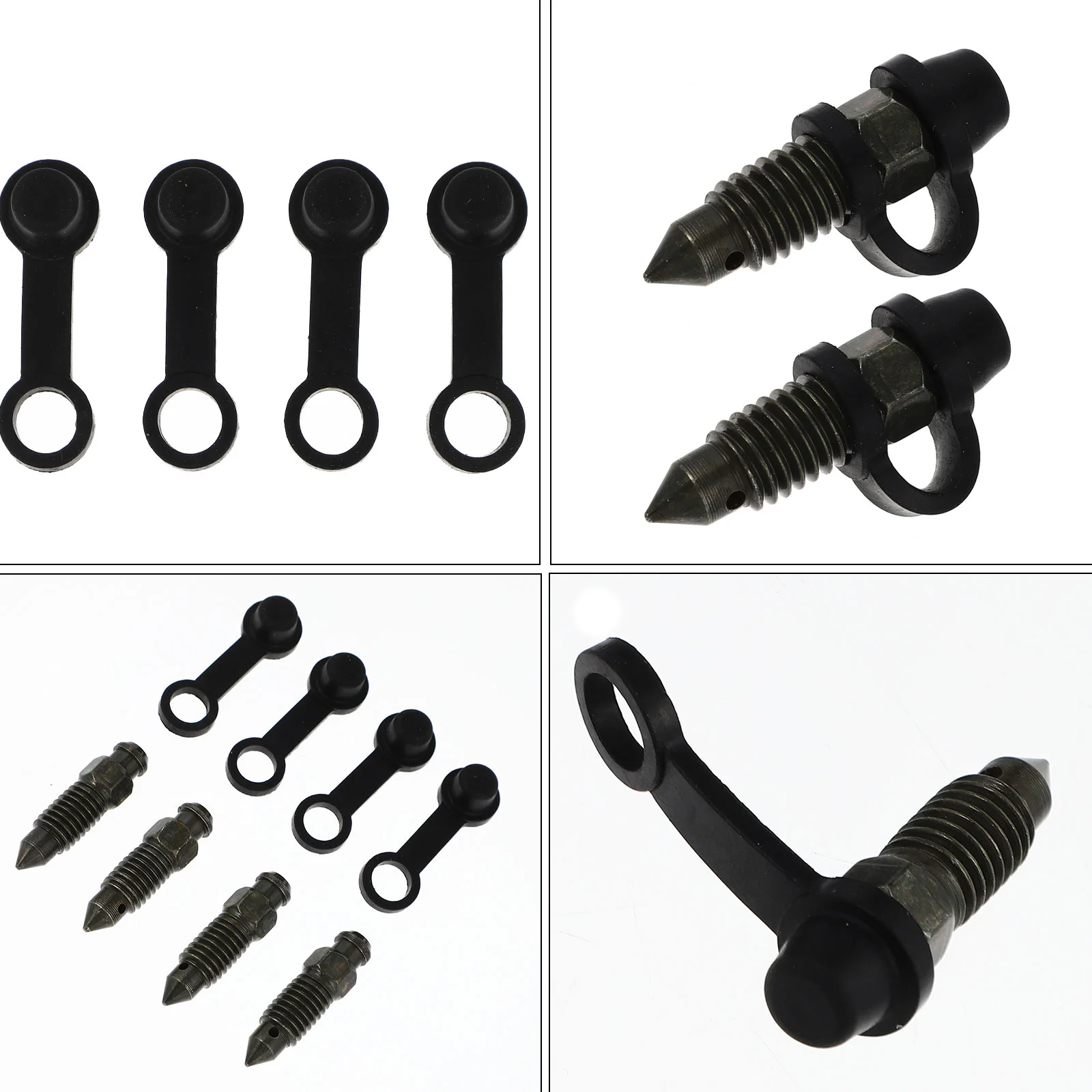 4 Sets Screw Bolt Bleed Bleeder Motorbike Exhaust Brake Pump Dust Motorcycle Accessories Drain Oil Caps Bolts Caliper Screws