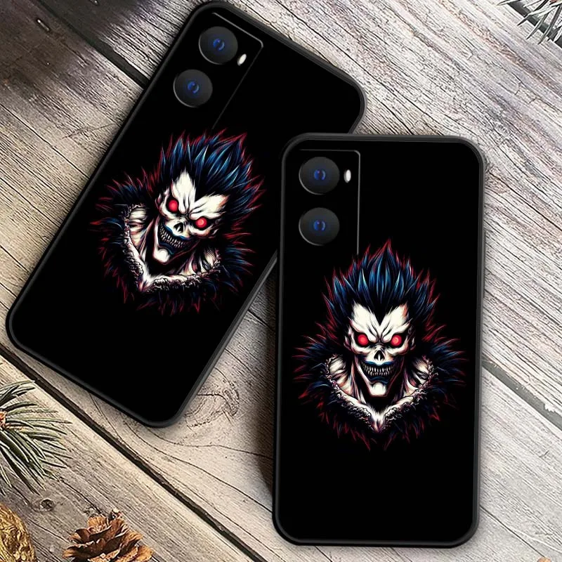 أنيمي مذكرة الموت كول شعبية جراب هاتف ل ممن لهم رينو 7 A96 A40 A58 5 6 Realme GT A74 A78 Neo2 A74 A78 البحث X5 X3 X7 X8 الأسود #5