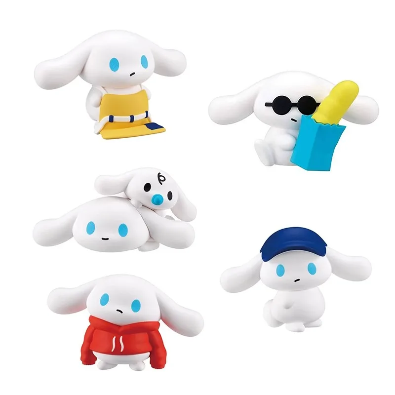 

TOMY Original 5Pcs Gashapon Cinnamoroll Toys For Kids Gift Collectible Model Ornaments