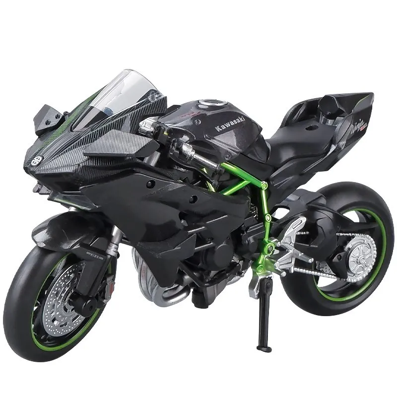 1/12 Kawasaki H2R Ninja Die Cast Motorcycle Model Toy Vehicle Collection Autobike Shork-Absorber Off Road Autocycle Toys Car