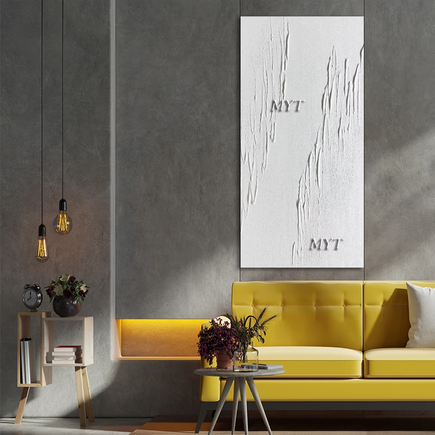 

Настенная картина на холсте, акриловый декор, абстрактные произведения искусства, картина маслом с ножом, белая текстура, новое бескаркасное изображение
