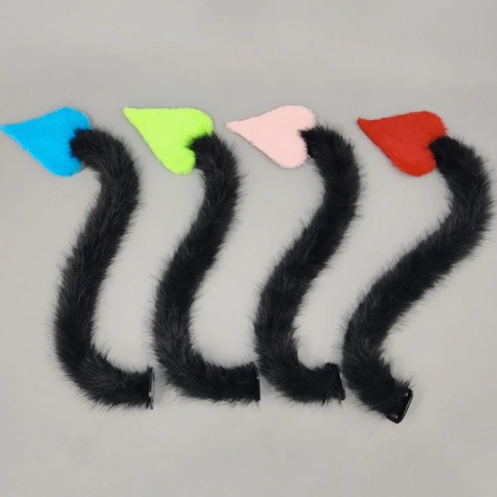Creative Bentable Halloween Costume Cosplay Props Furry 3D Cat Ears with Belt DIY Devil's Sweetheart Tail Performance Property
