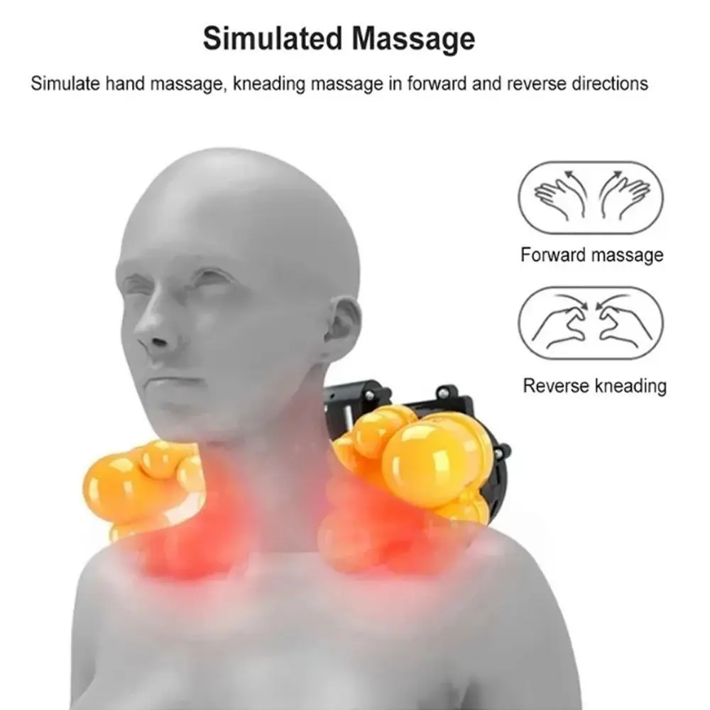 

Deep Massage Electric Neck Massager Multifunctional Usage Breathable Electric Massage Pillow US Plug Adjustable Massage Cushion