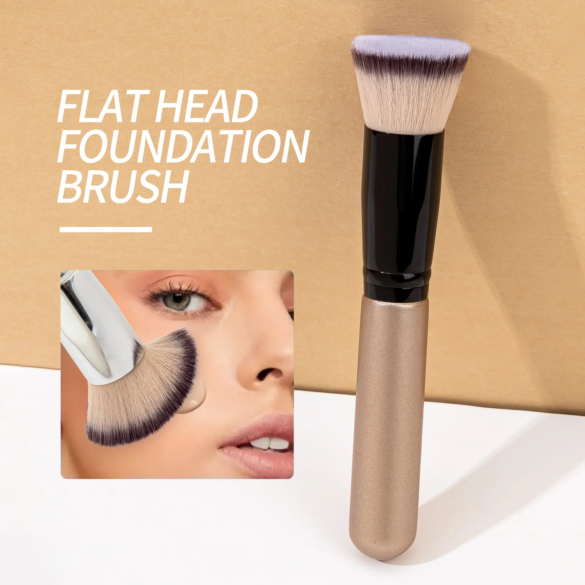 แปรงคอนซีลเลอร์รองพื้น แปรงคอนทัวร์ระดับพรีเมียม แปรงปัดแก้ม แปรงแต่งหน้าสำหรับใต้ตา แปรงแต่งหน้าหนาแน่นสำหรับการเบลนด์