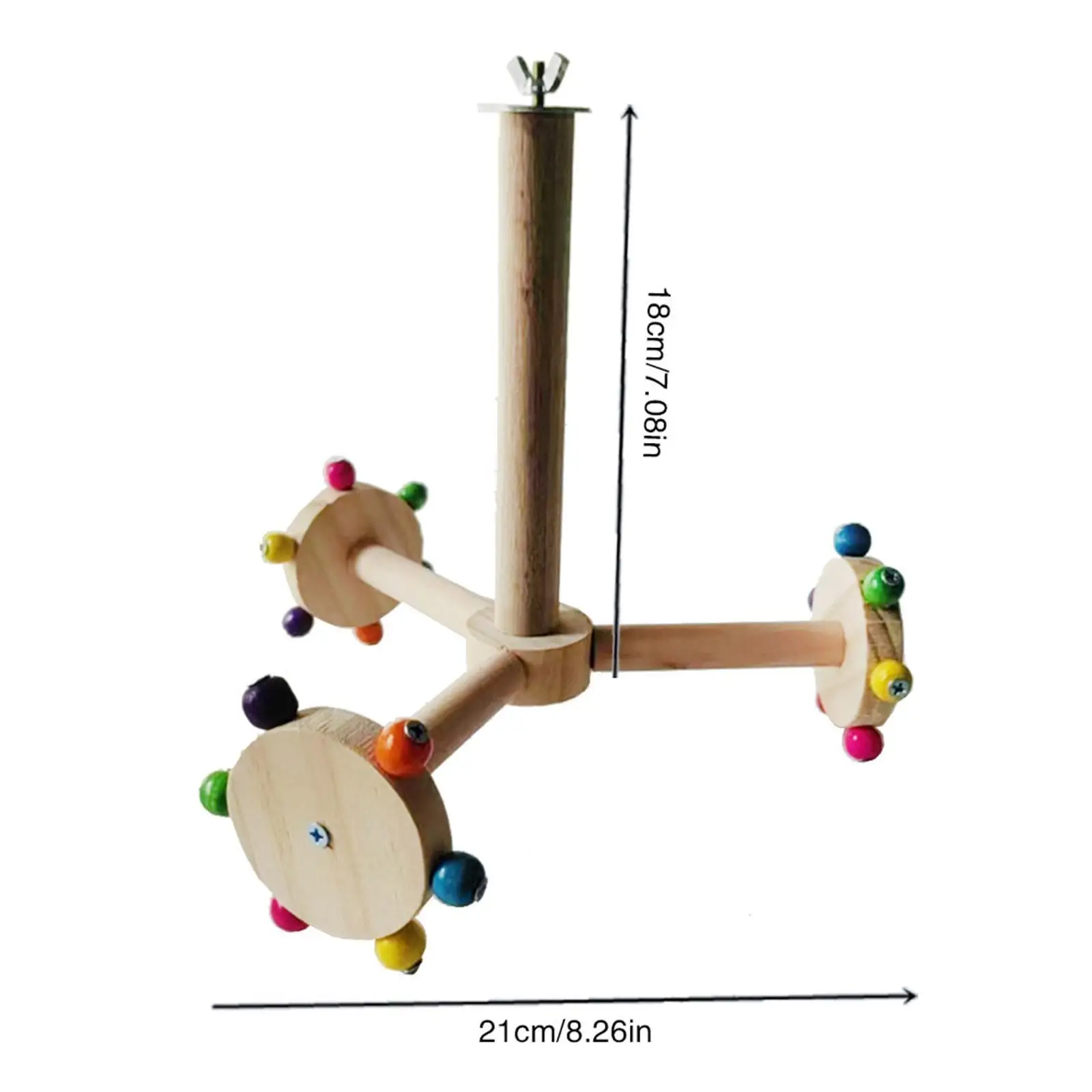 Bird Rotating Perch Toy Unique Bird Stand for Conures Small Parakeets Macaws