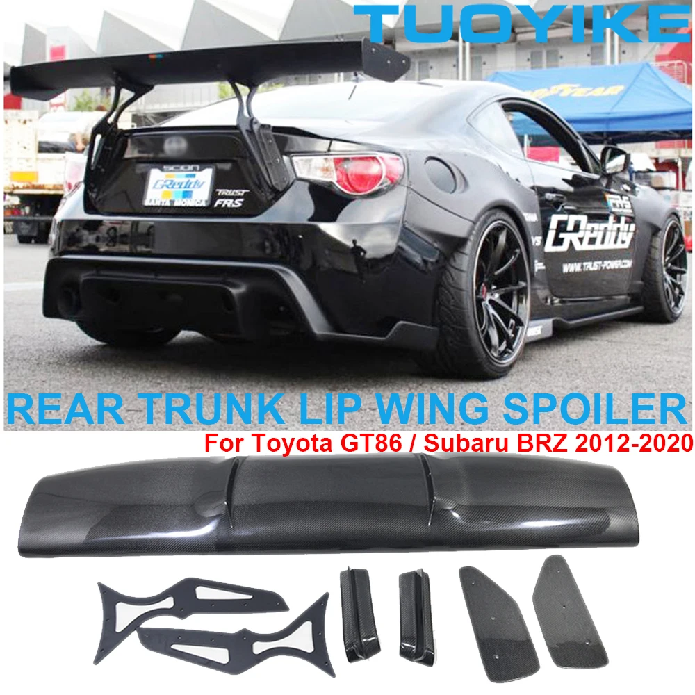 

Car Styling Real Carbon Fiber Rear GT Lip Spoiler Wing Bracket Racing Modified Body Kit For Toyota GT86 Subaru BRZ 2012-2020