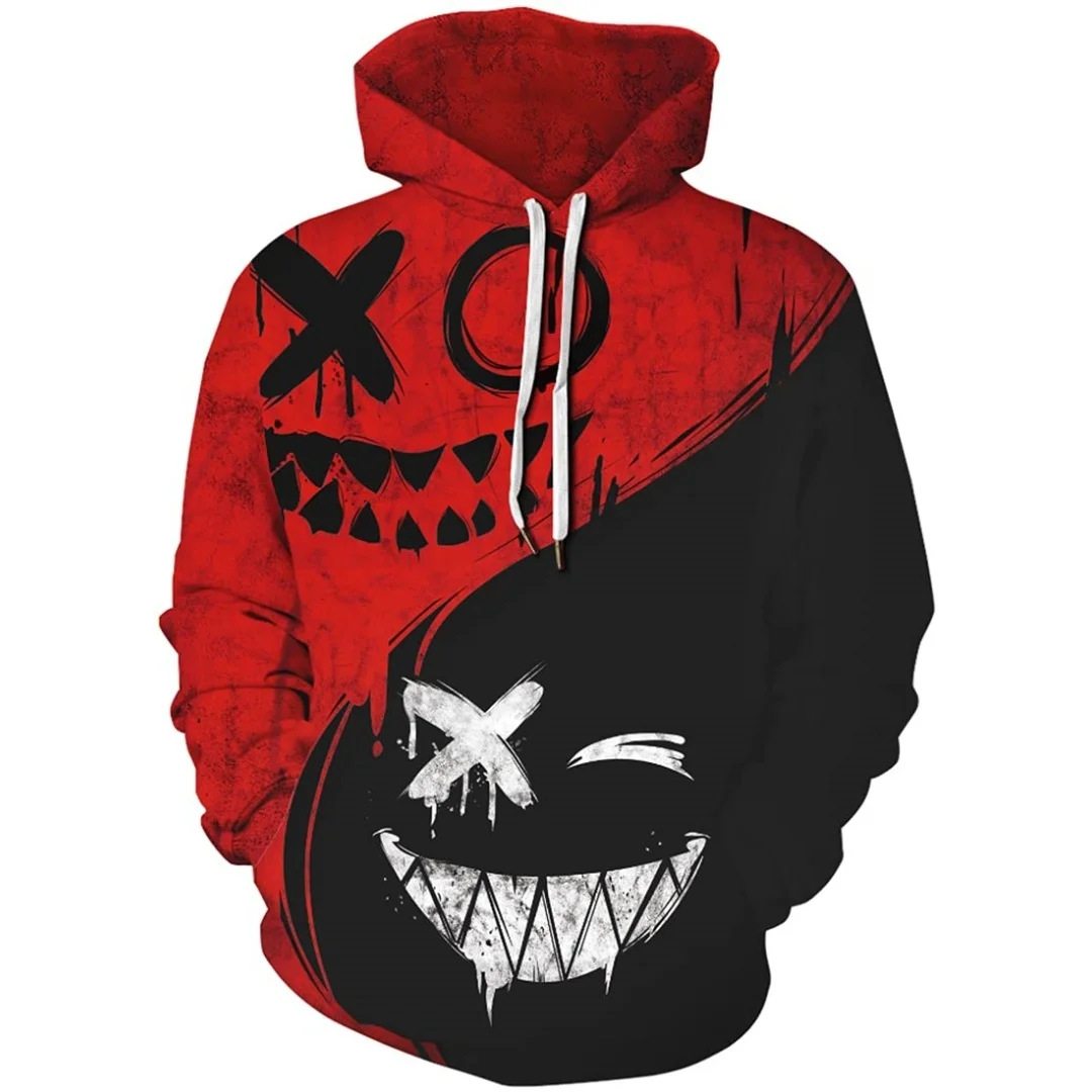 Halloween demonic graphic hoodie 3D Print Spring And Autumn Fashion Leisure Versatile Streetwear Men's And Women's Y2K Hoodies
