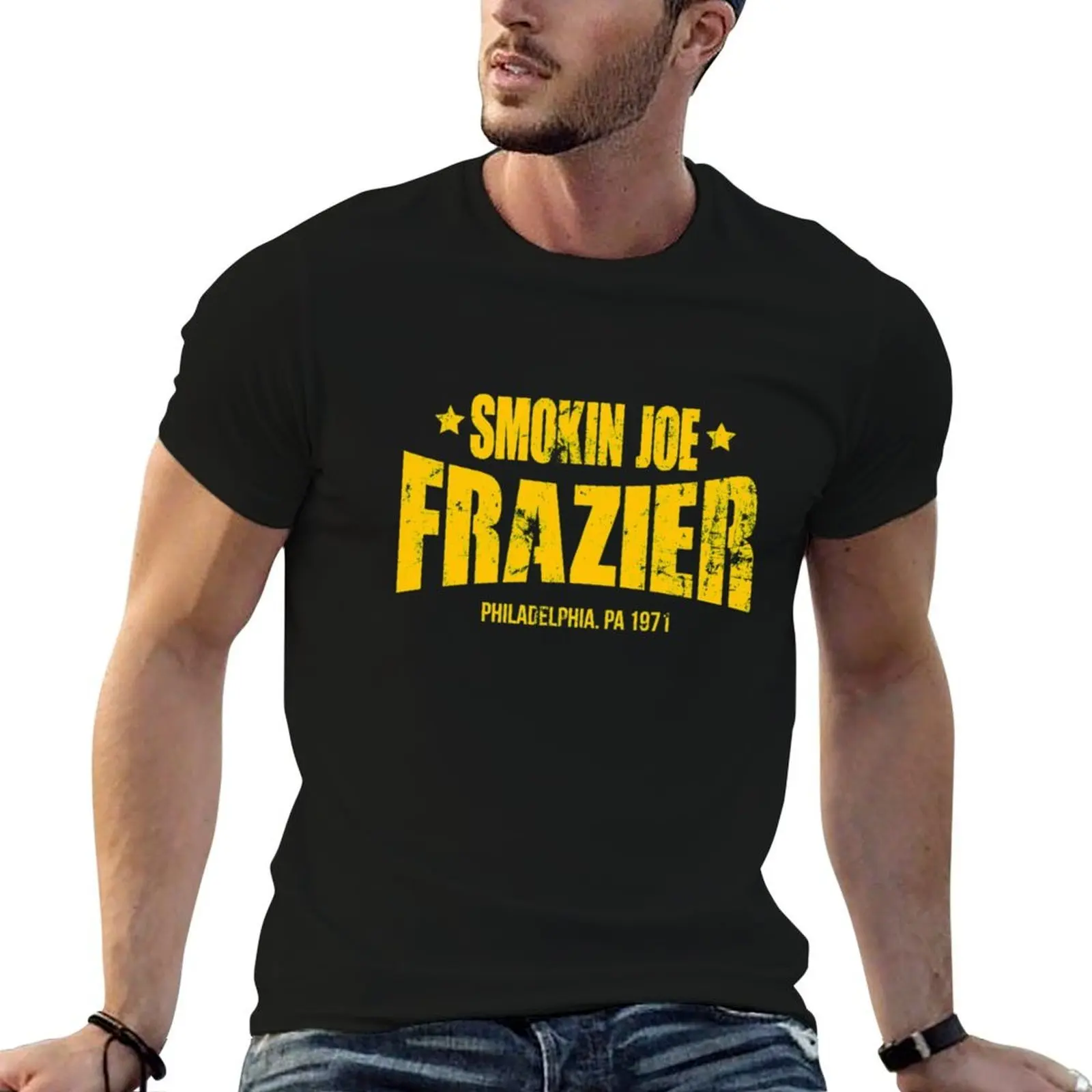 

Joe Frazier Boxing legend Smokin T-Shirt man tshirt t shirts for man cotton soft T-Shirt