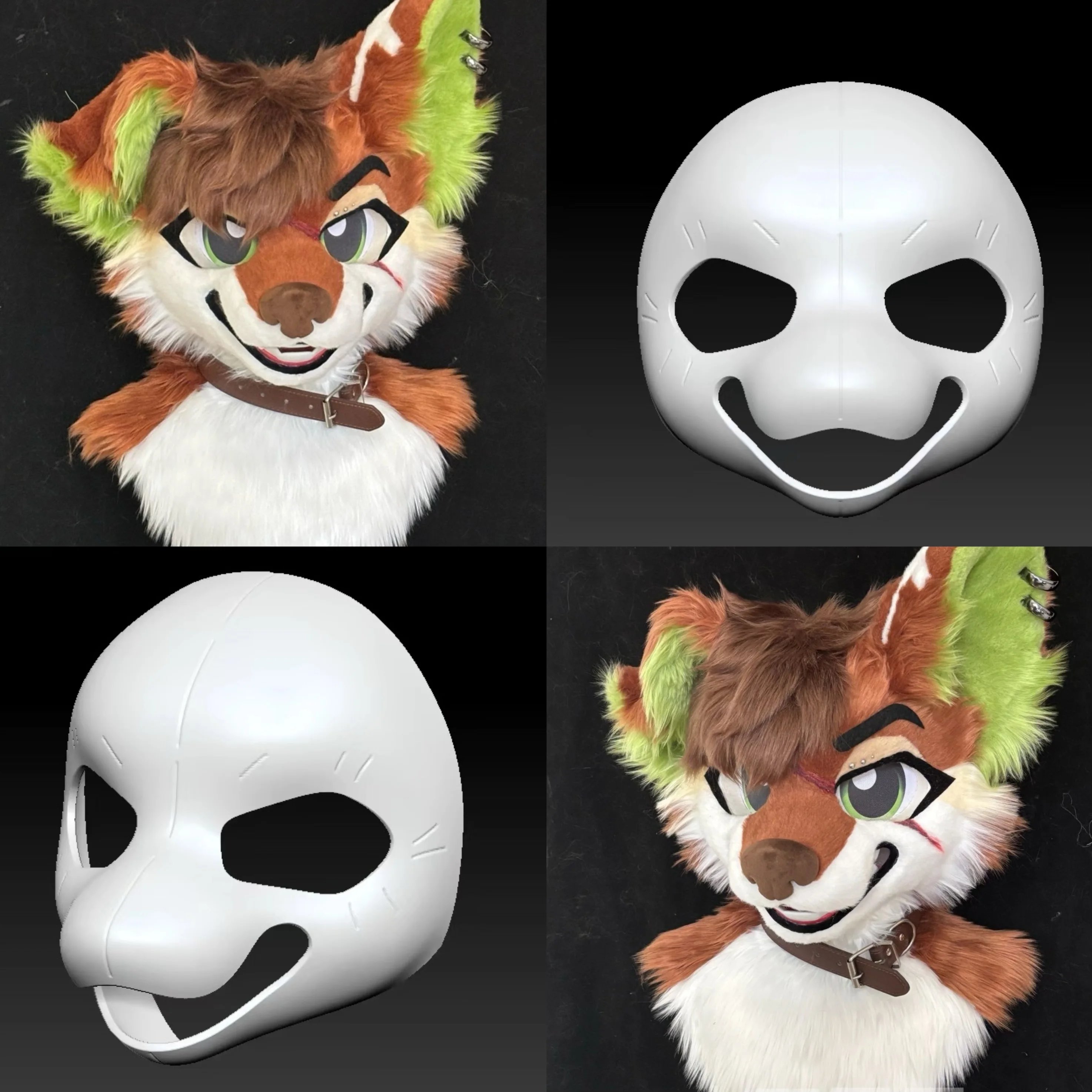 

Kemono Base Mask Canidae Mid to Long Snout Fursuit Kig Serie Beast Костюм с 3D принтом Череп Костюм DIY Аксессуары Косплей Маска