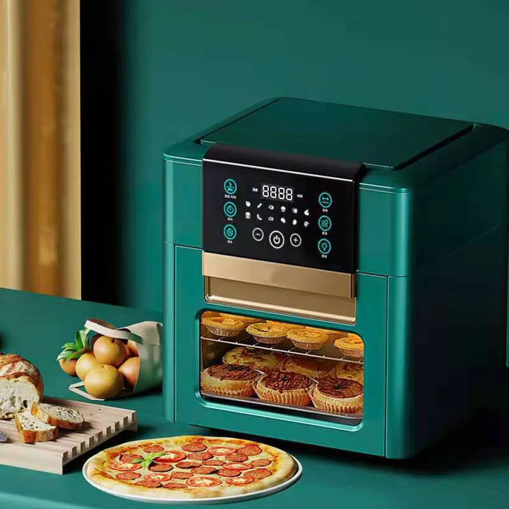 2025 جديد 12L فرن كهربائي مقلاة هوائية بدون زيت فرن بيتزا فرن هواء ذكي فرن خبز فرن حراري كهربائي عميق #2