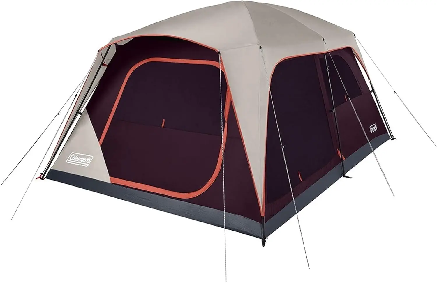 

Camping Tent, 8/10/12 Person Weatherproof Family Tent with Convertible Screen Room, Color-Coded Poles, Room Divider, Rainfly