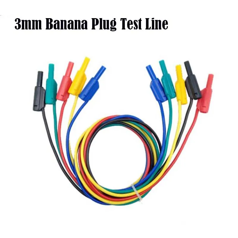 6A 30000V 3mm Banana Plug Connection Line for K3 Bench Male to Male Double Ended Crocodile Line Clamp Experimental Wires Sheath