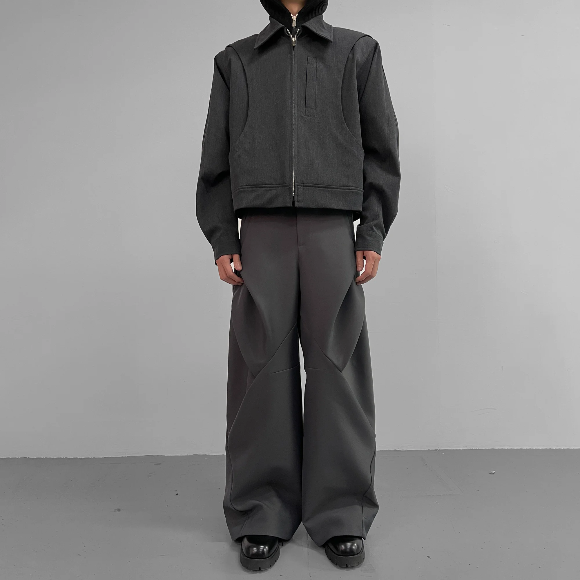 BAOVICTO Original Diamond Pattern Loose Wide Leg Pants Anti