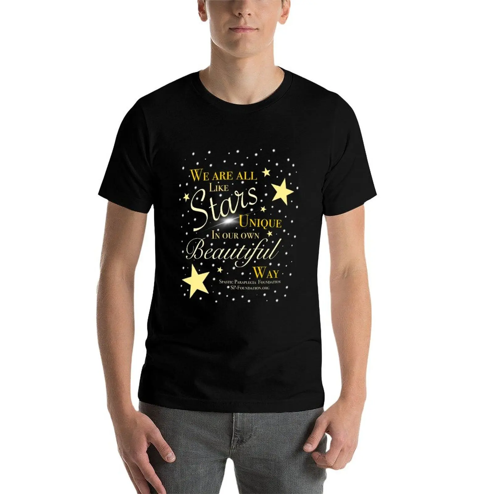 “We Are All Like Stars...” T-Shirt t shirt man luxury cotton t shirts man 100% graphic t shirts