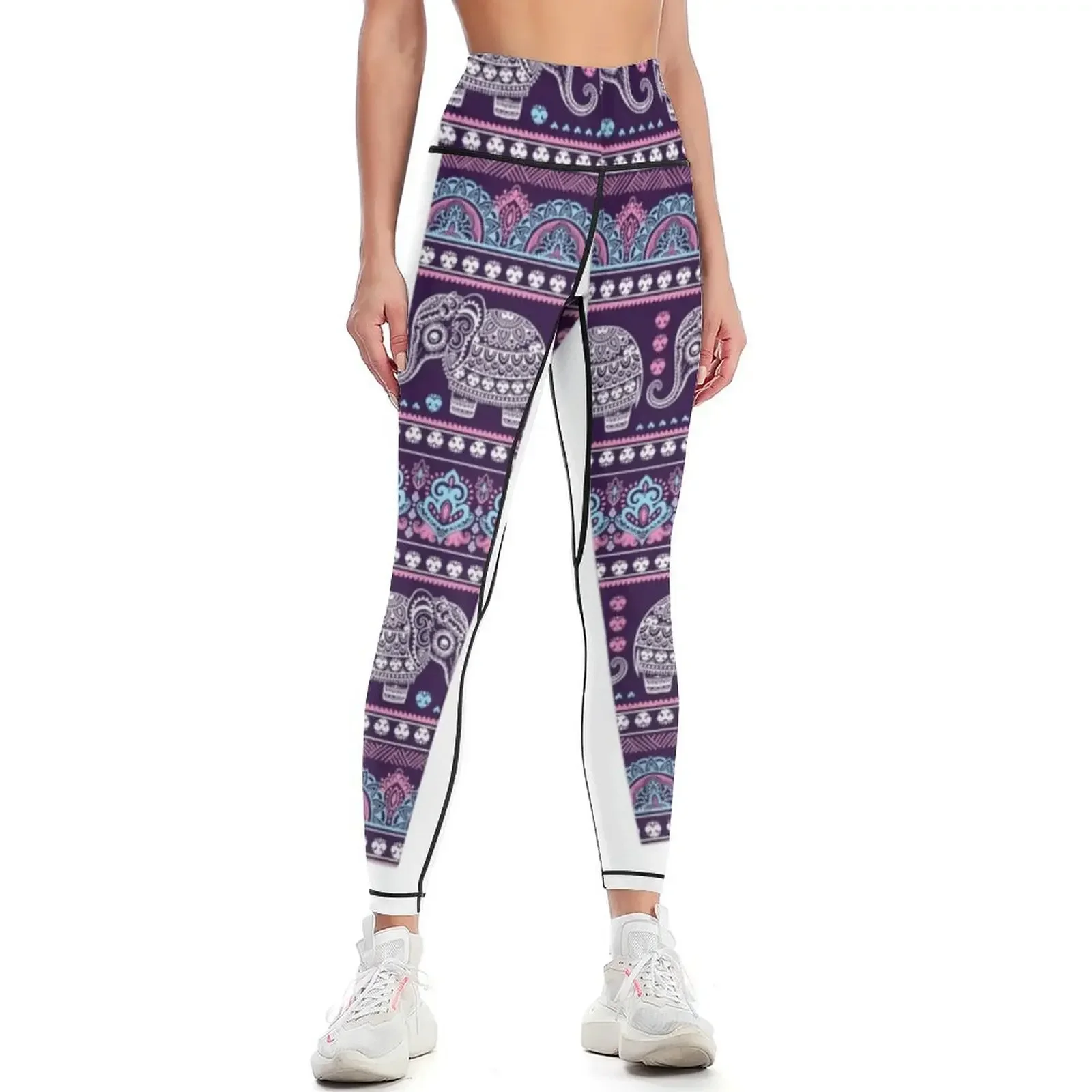 

Elephant Pattern Indegous Leggings gym womans legings for fitness Training pants legging pants raises butt Womens Leggings