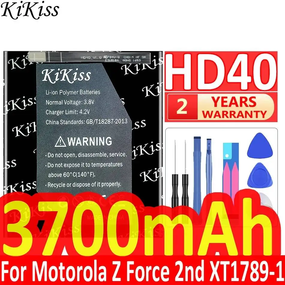 

3700mAh HD40 Safe Mobile Phone Battery For Motorola Moto Z Force 2nd Gen Z2 Force XT1789-1