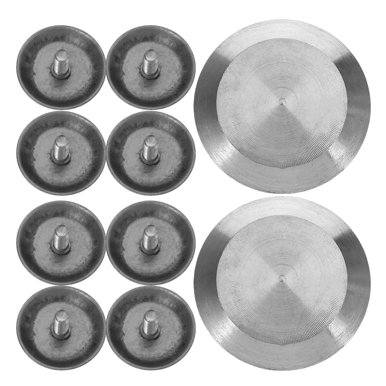 10Pcs Stainless Steel Blind Tactile Markers 3.5x3.5cm Slip-Resistant Pathway Sensory Studs for Walkway Floor Safety Navigation