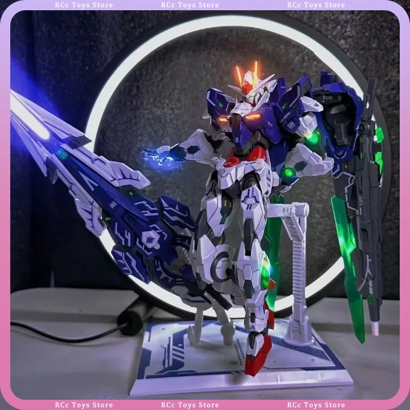 

Hot Sale MJH MG 1/100 Scale Blue White Seven Sword Style Mecha Model Kit with Full Accessory Set and Display Stand Assembly Toy