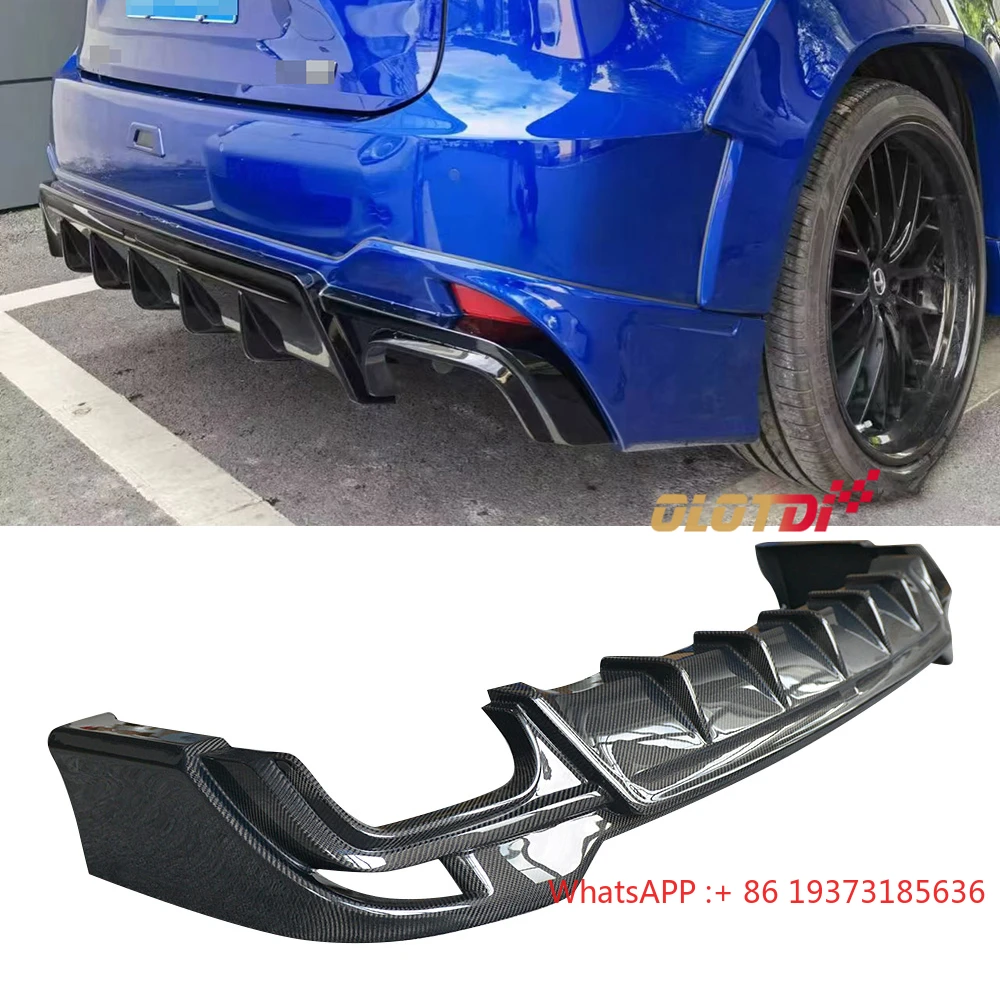 AG Style Carbon Fiber Rear Bumper Lip Fins Spoiler Winglet Splitter for Lexus F Sport 19-21
