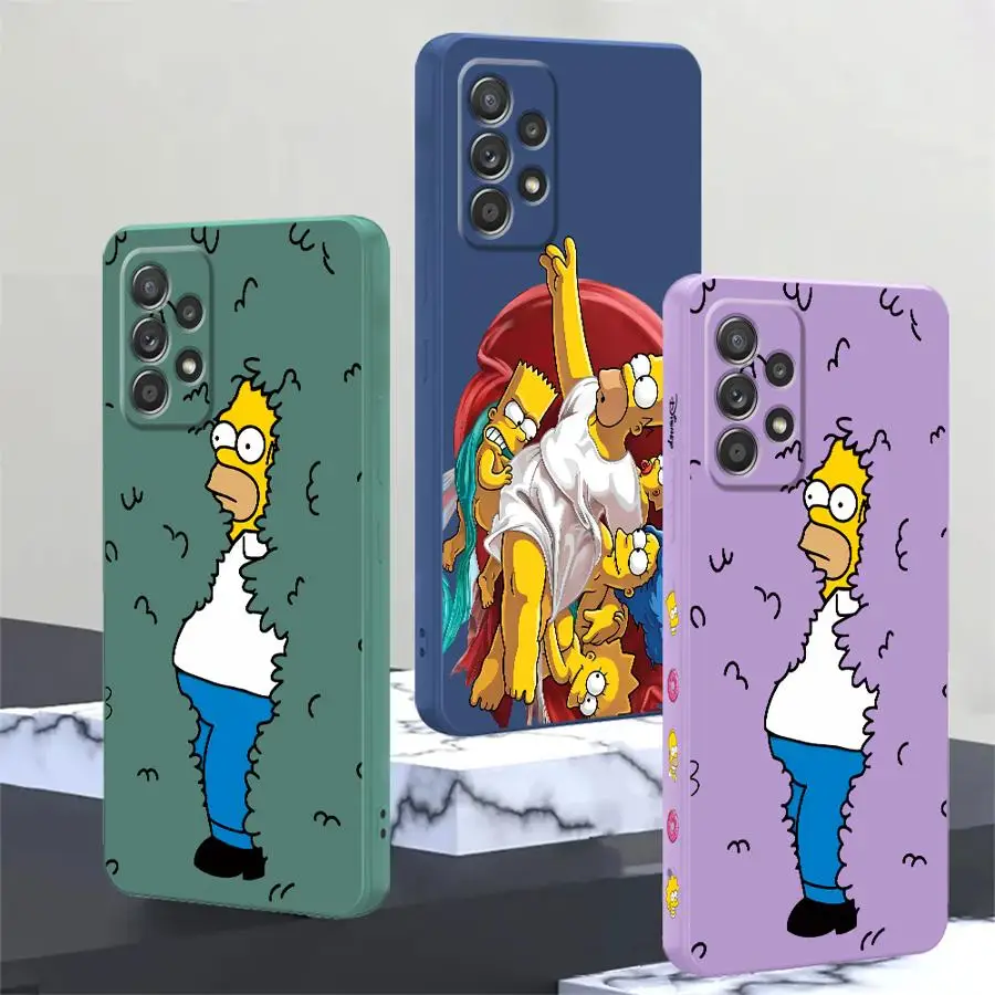 The Simpsons Cute Phone Cover Case for Samsung Galaxy A24 A34 A11 A12 A51 A13 A14 A16 A35 A15 A36 A26 A22 A52 