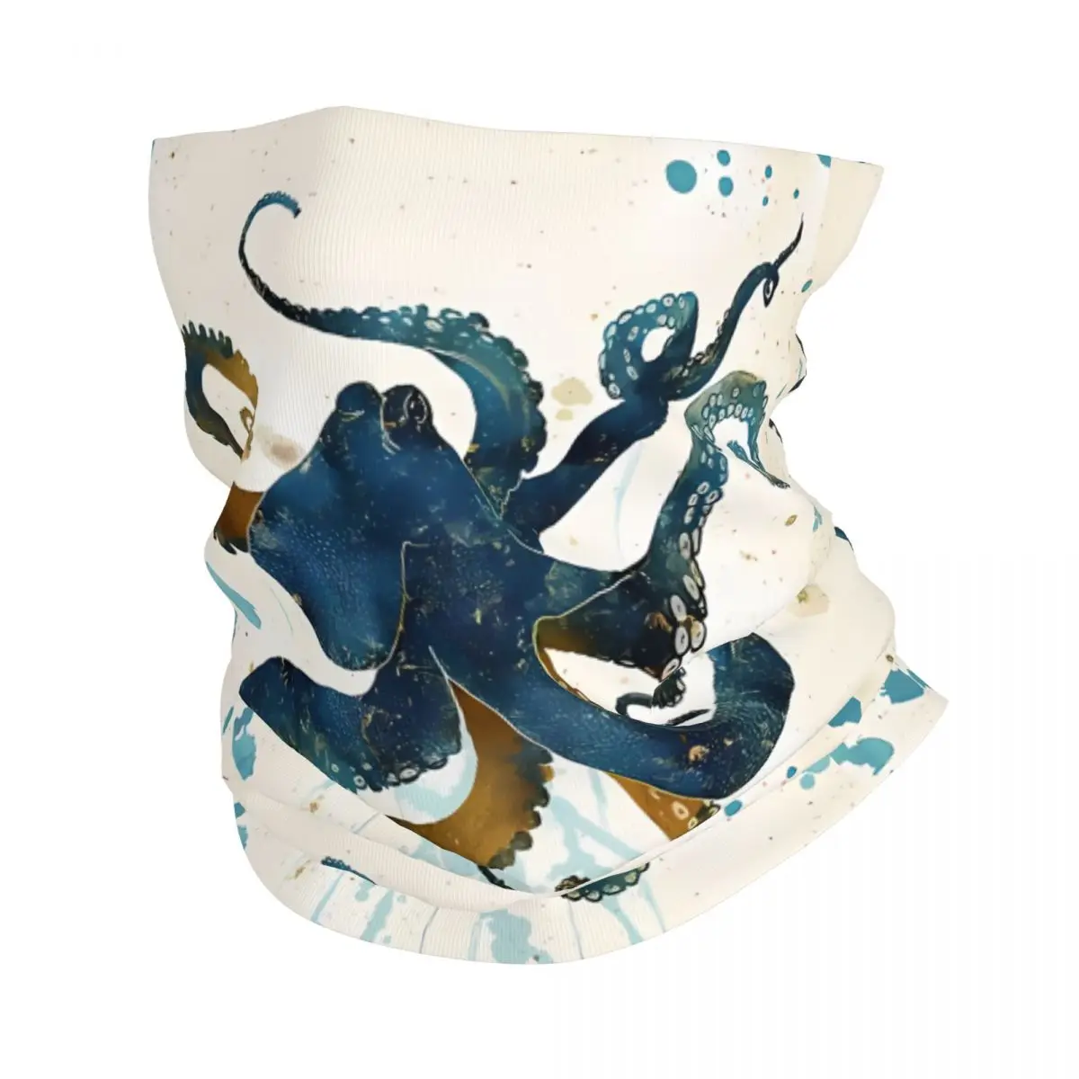 Marine Creatures Jellyfish Octopus Whale Scarf Neckerchief Neck Face Mask Polyester