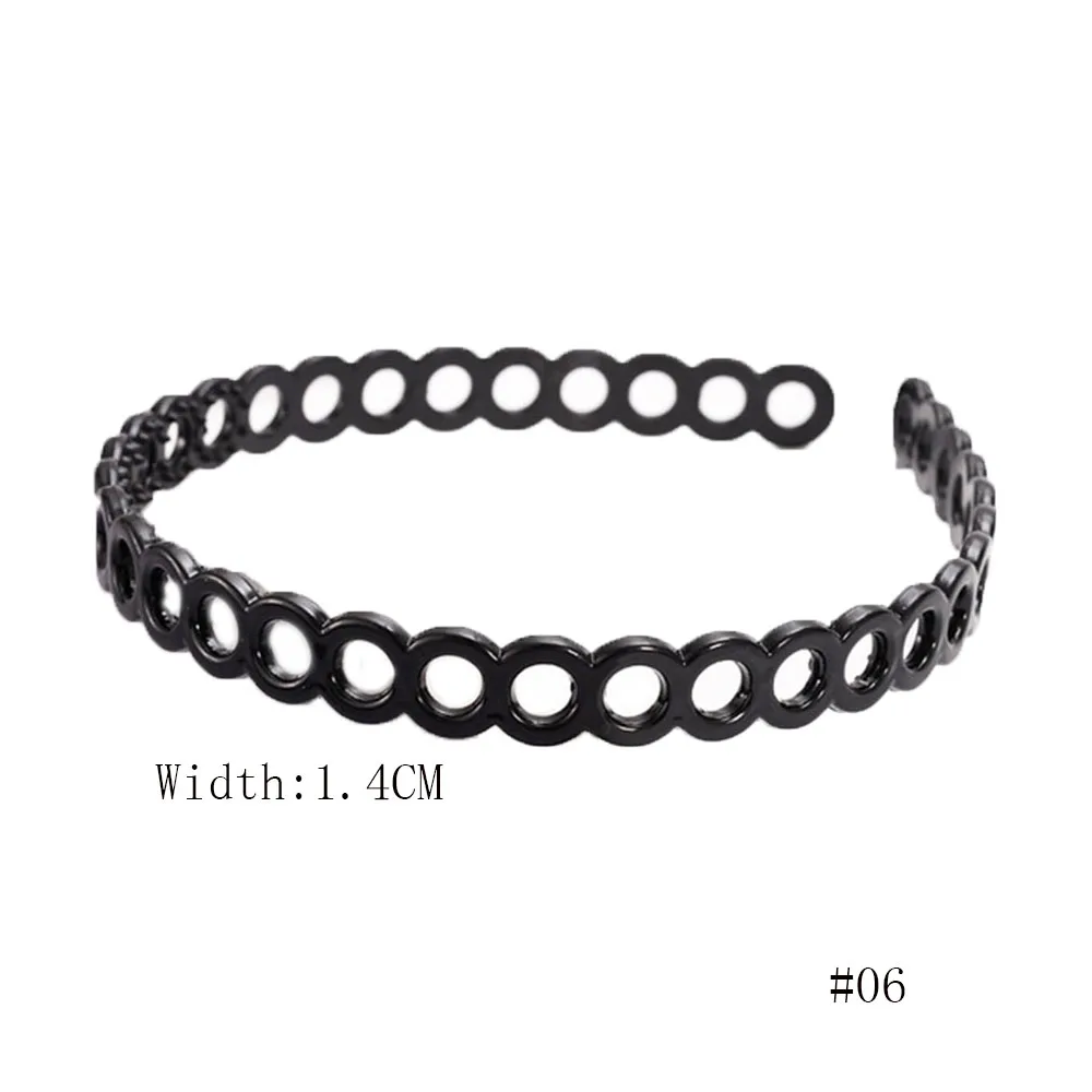 Washing Face Women Unisex Black Wavy Headdress Head Hoop Headband Hair Hoop Hair accessories