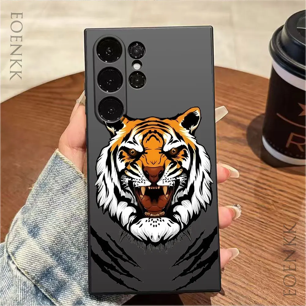 A Mighty Tiger Phone Case For Samsung Galaxy S24 S23 S22 S21 S20 Ultra Plus FE A32 A33 A34 A52 A53 A54 A71 A72 A73 5G Soft Cover