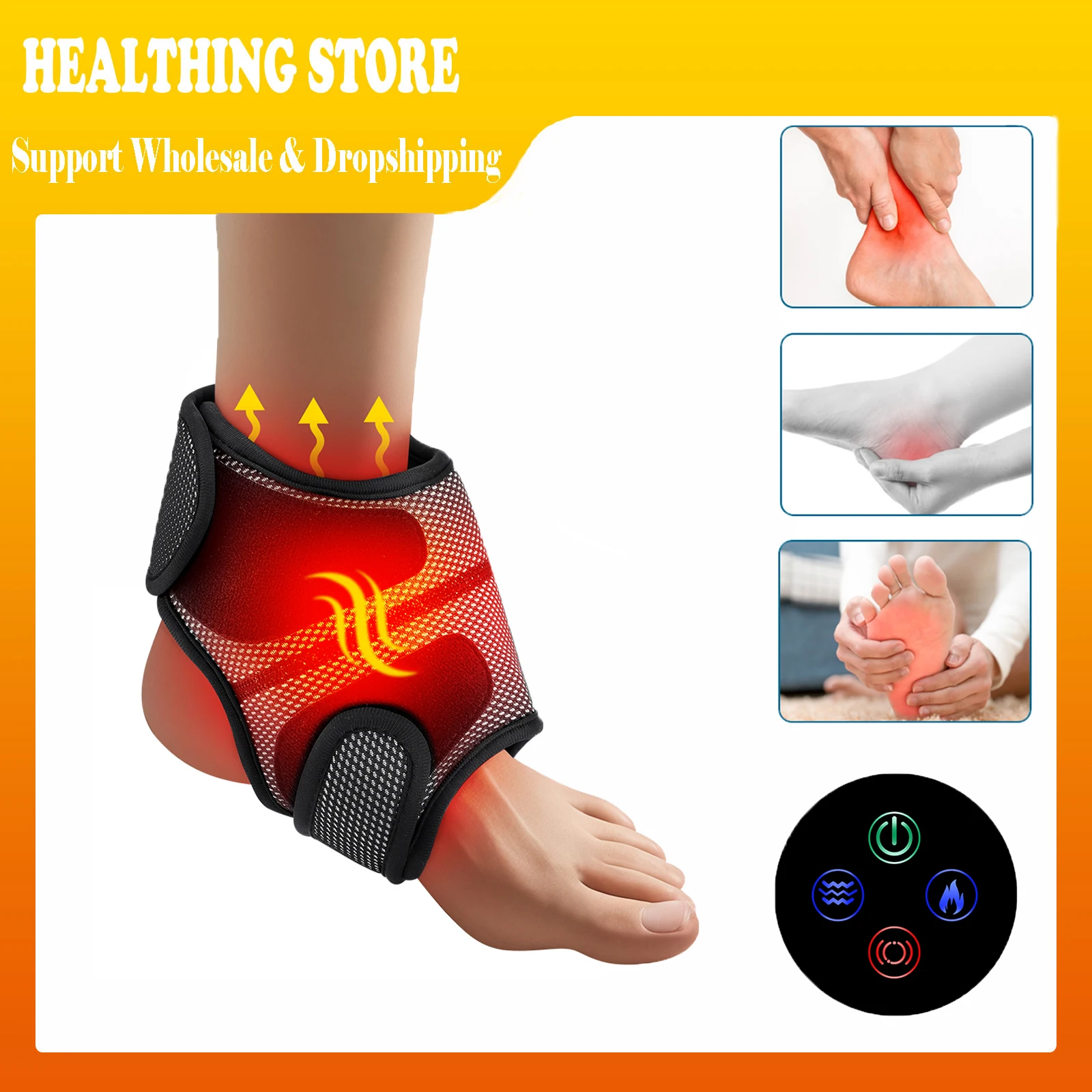 

3-in-1 Foot Massager Intelligent Air Pressure Constant Heat Vibration USB Easy Button Control for Fatigue Sprain Sore Feet Relax