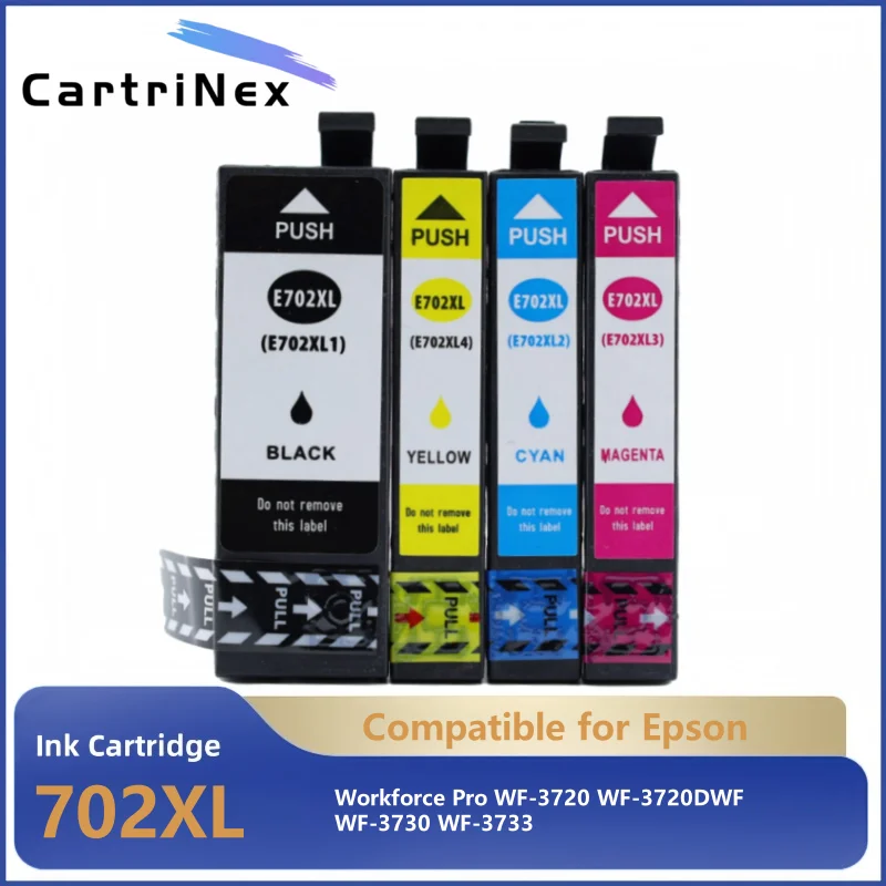 

Совместимый картридж для принтера Epson 702XL 702 XL T702XL T702 WorkForce Pro WF-3720 WF-3725 DWF