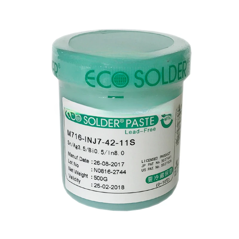 

Оригинальная японская Оловянная паста Qianzhu M716 средней температуры без свинца с хорошими механическими свойствами