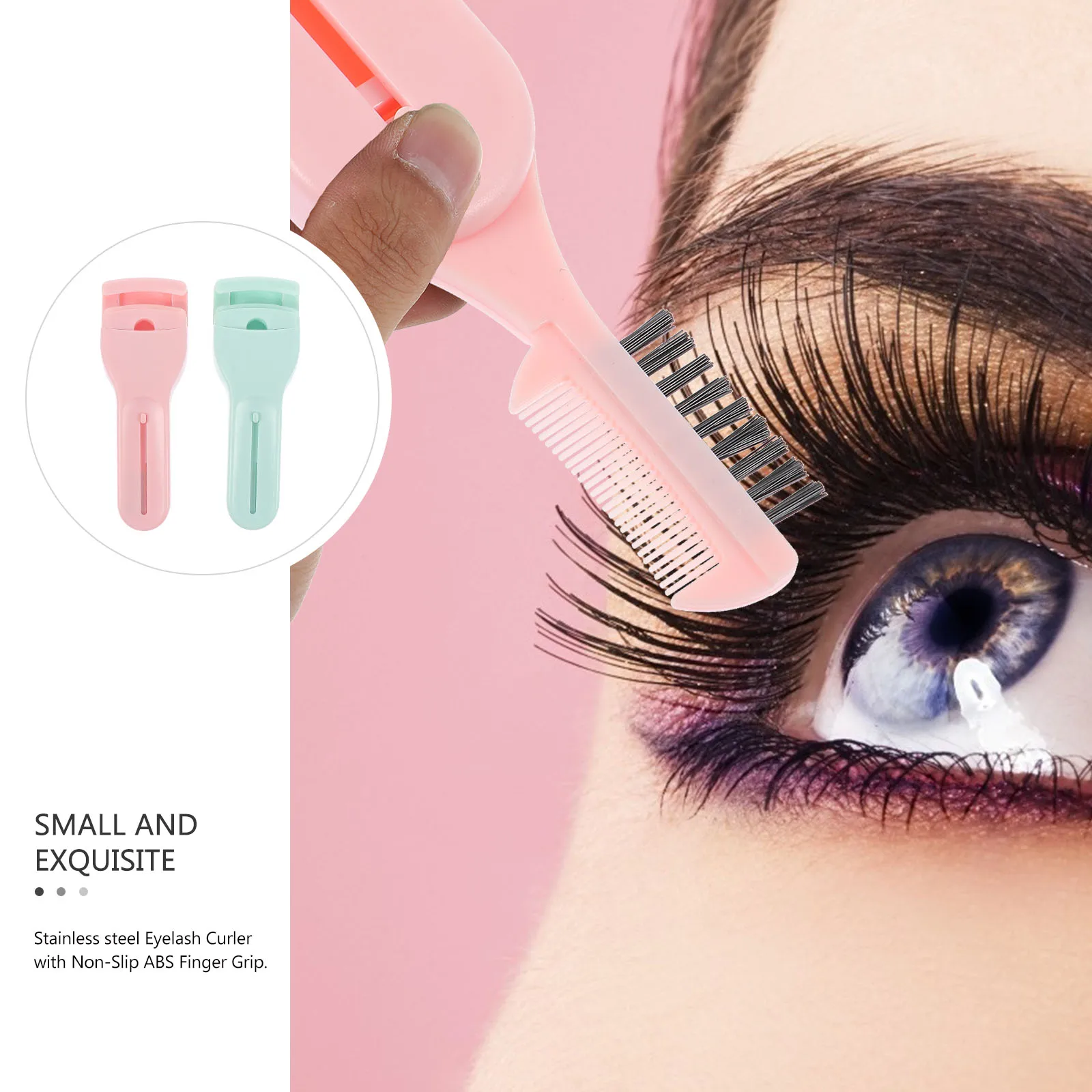 Rizador de pestañas largo H, herramientas de maquillaje de plástico, Clips rizadores, peine, juego de regalo, pestañas hermosas y fáciles, formas duraderas, 2 uds.