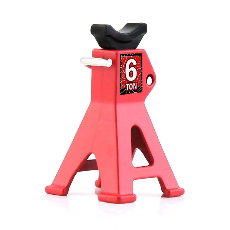 A73T ل 1/24 SCX24 FCX24 RC سيارة جاك حامل زوج رف إصلاح واقية حامل محول الإطارات تغيير لعبة رفع أجزاء الأحمر #3