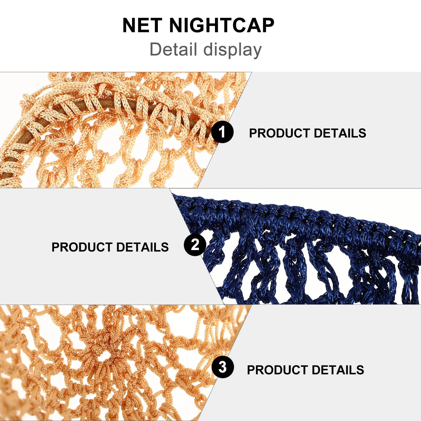 

2Pcs Hair Net Cap Long Sleeping Hat for Women Protective Soft Stretchy Fit All Sizes Hair Care Accessory Comfortable