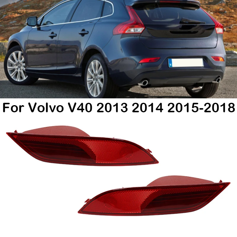 Luz de freno de parachoques trasero para Volvo V40, Reflector de luz antiniebla trasera, lámpara de parada de estacionamiento, luz de advertencia, 2013, 2018, 31395550, 31395551