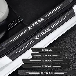 Auto Carbon Fiber Decals Stickers Car Door Threshold Scuff For Nissan Xtrail X-Trail T30 T31 T32 2021 2020 2019 2018 Accessories