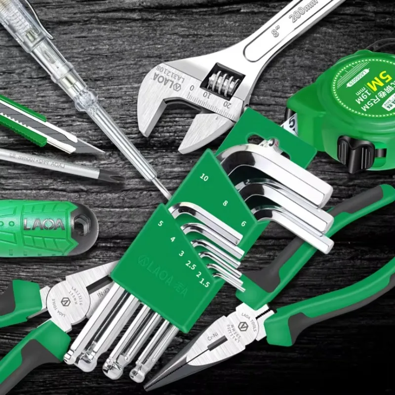 SXLL مجموعة أدوات مفك براغي مجموعة أدوات يدوية قماش وجع كماشة شريط القياس كهربائي منزلي #2