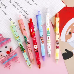 12/60 Pcs Gel Pens Set Wholesale Christmas Cute Cartoon Press Neutral Pen Student Final Christmas Gift Rewards Back To School