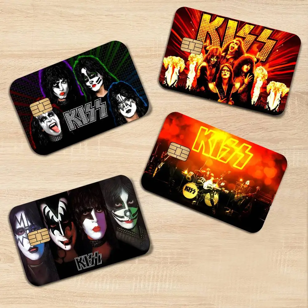 Glam GLITZY K-Kiss BAND Anime Front Cover Film Sticker Skin for Credit Debit Card Small Large Chip view 3