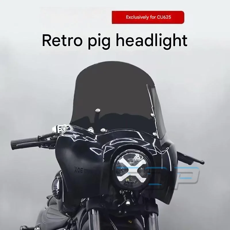 For VOGE CU625 modified round headlights for 625cu windshield accessories